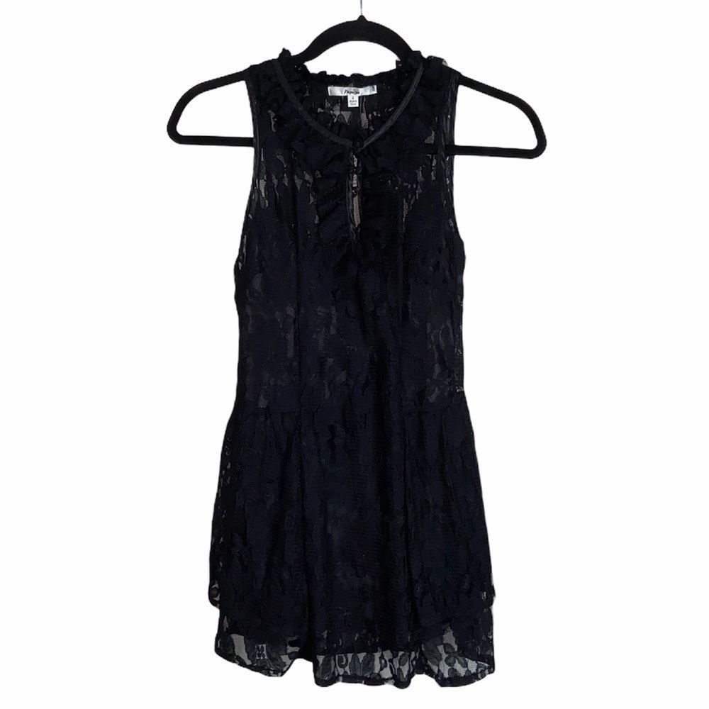 NWT Black Lace Peplum Top